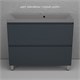 STYLE LINE Тумба напольная "Манхэттен 100" ЭМАЛЬ под ASTI 100 2 ящика PLUS графит ЛС-00002369