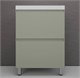 STYLE LINE Тумба напольная "Манхэттен 60" ЭМАЛЬ под ASTI 60 2 ящика PLUS олива ЛС-00002379