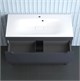 STYLE LINE Тумба напольная "Остин" под раковину Фортуна 100 2 ящ графит эмаль PLUS ЛС-00002400