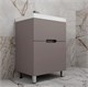 STYLE LINE Тумба напольная "Матис 60" под ASTI 60 (2 ящика), ТАУП ТЁМНЫЙ, ЭМАЛЬ ЛС-00002433