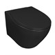 AZARIO Keras Унитаз подвесной matt black 520х370х360 безободковый, с быстросъемным сиденьем микролифт, черный матовый (AZ-99046B) AZ-99046B