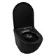 AZARIO Grado Унитаз подвесной 370х490х360 безободковый, слив "Скрытое Торнадо", с быстросъемным сидением микролифт, черный матовый (AZ-0046-UQ3-MB) AZ-0046-UQ3-MB