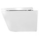 AZARIO Vesper Унитаз подвесной 360х510х365 безободковый, слив "Скрытое Торнадо", с быстросъемным сиденьем микролифт (AZ-1373WH) AZ-1373WH