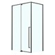 AZARIO Душевое ограждение распашное MALE 1000х1000х1950 прозрачное стекло 6 мм, профиль черный матовый (AZ-J50-100-MB-CL) AZ-J50-100-MB-CL