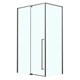 AZARIO Душевое ограждение распашное MALE 900х900х1950 прозрачное стекло 6 мм, профиль графит матовый (AZ-J50-90-MGR-CL) AZ-J50-90-MGR-CL