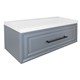 AZARIO Комплект Тумба LAURA 100 1000х450х455 подвесная, с раковиной CLASSIK 100, серый матовый, фурнитура черная (CS00104005) CS00104005