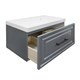AZARIO Комплект Тумба LAURA 70/1 700х450х455 подвесная, с раковиной CLASSIK 70, серый матовый, фурнитура черная (CS00104008) CS00104008