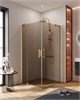 CEZARES Slider Душевой уголок прямоугольный размер 90x70 см, профиль - брашированное золото / стекло - бронза, двери распашные SLIDER-AH-2-70/80-90/100-BR-BORO