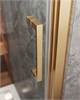 CEZARES Molveno Душевой уголок квадратный размер 90x90 см двери раздвижные профиль - брашированное золото / стекло - прозрачное MOLVENO-AF-31-90-C-BORO-IV