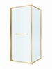 CEZARES Lux Душевой уголок квадратный двери раздвижные размер 90x90 см, цвет профиль - золото брашированное / стекло - прозрачное LUX-A-FS-1-90-C-BORO