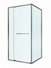 CEZARES Lux Душевой уголок прямоугольный двери раздвижные размер 100x90 см, цвет профиль - оружейная сталь / стекло - прозрачное LUX-AH-FS-11-100/90-C-GM