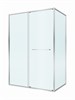 CEZARES Lux Душевой уголок прямоугольный двери раздвижные размер 130x90 см, цвет профиль - хром / стекло - прозрачное LUX-AH-FS-11-130/90-C-CR