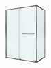 CEZARES Lux Душевой уголок прямоугольный двери раздвижные размер 130x90 см, цвет профиль - оружейная сталь / стекло - прозрачное LUX-AH-FS-11-130/90-C-GM