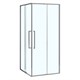AZARIO Душевое ограждение SHANGHAI 900х900х1950 прозрачное стекло 6 мм, профиль графит матовый, двери раздвижные AZ-R43-90-MGR-CL