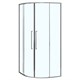 AZARIO Душевое ограждение SHANGHAI 1000х1000х1950 четверть круга, прозрачное стекло 6 мм, профиль графит матовый, двери раздвижные AZ-S43-100-MGR-CL