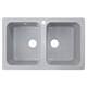 AZARIO Кухонная мойка Alba 780x490x190 двойная, искусственный мрамор, сифон в комплекте, цвет серый (CS00105219) CS00105219