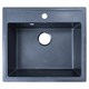 AZARIO Кухонная мойка Onda 565x505x200 искусственный мрамор, сифон в комплекте, цвет черный (CS00105224) CS00105224