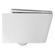 AZARIO Унитаз подвесной Loranto TALAS 360х520х290 безoбодковый в комплекте с быстросъемным сиденьем микролифт, дюропласт (87268) AZ-87268