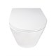 AZARIO Унитаз подвесной SONGO 360х520х365 безободковый, система смыва "Скрытое Торнадо", с быстросъемным сиденьем "Микролифт" (AZ-5180T-WHT) AZ-5180T-WHT
