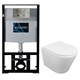AZARIO Сет: Инсталляция  для подвесного унитаза 3/6л. + унитаз  Teramo безободковый, слив "Скрытое Торнадо", с сиденьем микролифт (AZ-8010-1000+AZ-0053-UQ3) AZ-8010-1000+AZ-0053-UQ3