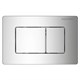 AZARIO Кнопка смыва NEW-TS механическая, двойной смыв, квадратные кнопки, нержавеющая сталь 304, хром (AZ-SS-003-CH) AZ-SS-003-CH