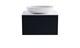 ASTRA-FORM Тумба подвесная М-40 70см 1ящ цв RAL7024  мат./волна, раковина Атрия бел гл., столешница Solid бел гл. 4631177713521