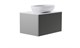 ASTRA-FORM Тумба подвесная М-40 80см 1ящ цв NCS S 3502-y мат./волна, раковина Атрия бел гл., столешница Solid бел гл. 4631177713545