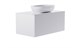 ASTRA-FORM Тумба подвесная М-40 100см 1ящ цв белый мат./волна, раковина Атрия бел гл., столешница Solid бел гл. 4631177713316