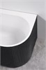 AZARIO Ванна акриловая LAGO BLANCO BLACK 1700х750х580 пристенная, левосторонняя, в комплекте с сифоном и металлической рамой, белый глянец/черный матовый (AZ-6724-1CLB 17075) AZ-6724-1CLB 17075