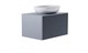 ASTRA-FORM Тумба подвесная М-40 80см 1ящ NCS S 3005-R80B мат./волна, раковина Атрия бел гл, столешница Solid в цвете 4631177714788