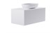 ASTRA-FORM Тумба подвесная М-40 90см 1ящ белый матовый/волна, раковина Атрия бел глянец, столешница Solid бел матовый 4631177714870