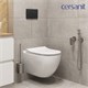 CERSANIT Комплект BRASKO SMART DPL EO slim инсталляция AQUA 40 SMART M кнопка TWINS пластик черный матовый LP A69333