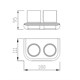 ABBER Стакан двойной для зубных щеток Nord AA1557G золото матовое AA1557G