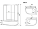 TIMO Standart Т-6610 Silver R душевая кабина 110*85*220, турецкая баня хамам T-6610SR-T-STUN