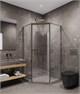 TIMO Душевой угол TTSS-100/13C-8L, раздвиж 1000*1000*2000, проф никель, стекло проз 8 мм T33L