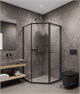 TIMO Душевой угол TTSS-100/03C-8L, раздвиж 1000*1000*2000, проф черный, стекло проз 8 мм T35L