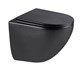 AZUMA Primavera Унитаз подвесной черный Торнадо 3.0, фарфор, с быстросъемным сиденьем микролифт AZU-093T-UR3-GB