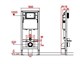 AZUMA Система инсталляции для подвесного унитаза AZU513AP пневматическое управление, размеры 1125х500х156 AZU513AP