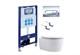 AQUATEK SET ЕВРОПА New-043 4в1 (рама INS-0000025 +крепление KKI-0000002 +кнопка KDI-0000043 +унитаз AQ1106L-00 +тонкое сиденье с механиз) SET AQUATEK ЕВРОПА New-043 4в1