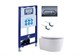 AQUATEK SET ЕВРОПА New-050 4в1 (рама INS-0000025 +крепление KKI-0000002 +кнопка KDI-0000050 +унитаз AQ1106L-00 +тонкое сиденье с механиз) SET AQUATEK ЕВРОПА New-050 4в1