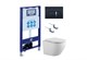 AQUATEK SET ЕВРОПА-045 4в1 (рама INS-0000025 +крепление KKI-0000002 +кнопка KDI-0000045 +унитаз AQ1901-00 +тонкое сиденье sc) SET AQUATEK ЕВРОПА-045 4в1