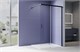 AQUATEK Душевая перегородка Walk In 120см, раздвижная, с держателем 1200мм, профиль черный матовый, стекло прозрачное, закаленное AQ.WISL.120.1BL