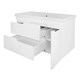 AZARIO Комплект Тумба KANTRI 100/2 1005х455х870 подвесная, дверь с раковиной Фостер 100, белый глянец (CS00097258) CS00097258