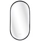 AZARIO Зеркало Блейк 500х1000, овальное, с подсветкой и диммером, 3 режима, сенсорный выключатель, с подогревом, черный матовый (АZ-LED011125) АZ-LED011125