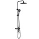 ABBER Душевая стойка Weiss Insel AF8016BL с изливом, черный матовый AF8016BL