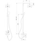 ABBER Душевая стойка Weiss Insel AF8016N с изливом, хром AF8016N