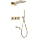 ABBER Душевая система Wasser Kreis AF8150G скрытого монтажа с изливом, термостат, золото матовое AF8150G