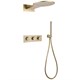 ABBER Душевая система Wasser Kreis AF8151G скрытого монтажа без излива, термостат, золото матовое AF8151G