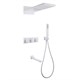 ABBER Душевая система Daheim AF8253W скрытого монтажа с изливом, термостат, белая матовая AF8253W