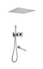 ABBER Душевая система Daheim AF8254SP скрытого монтажа с изливом, термостат, сатин AF8254SP